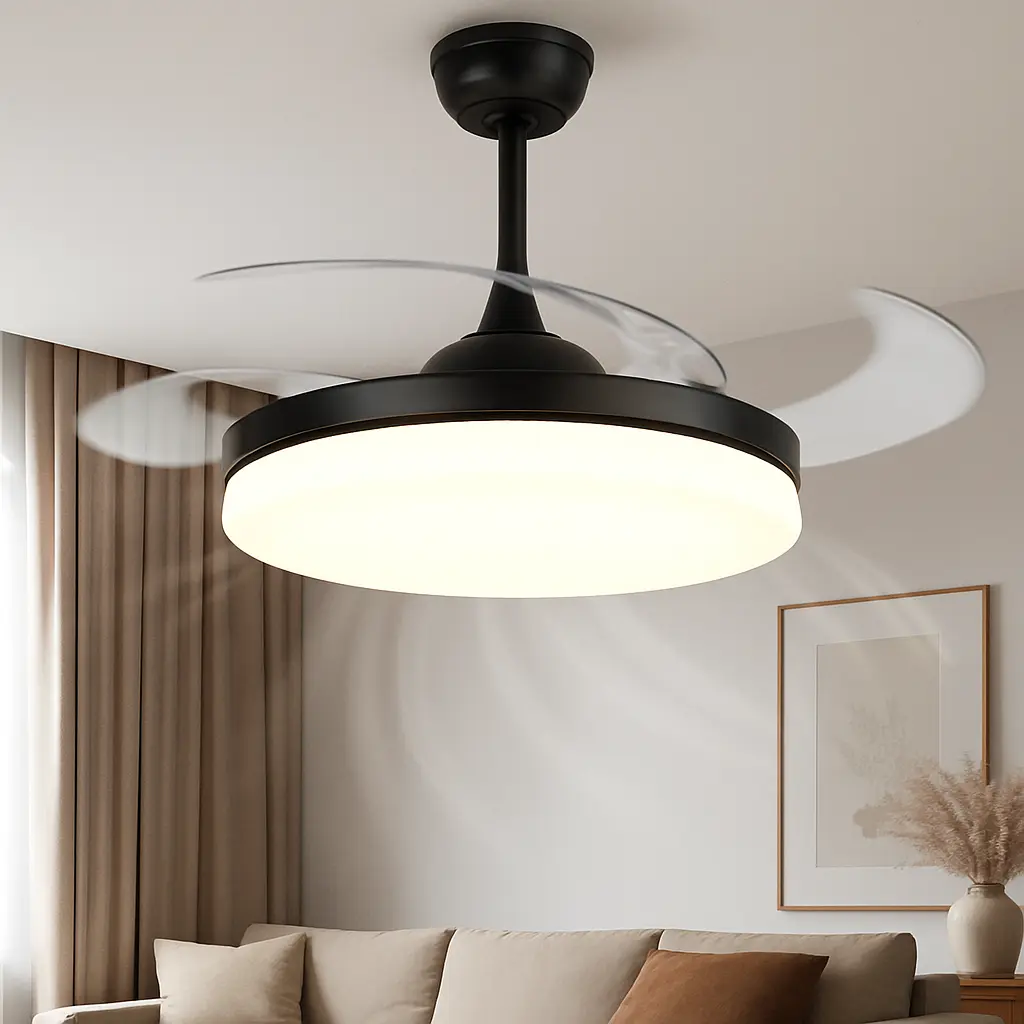 Ventilateur de plafond LED MALTA Noir - 30W 6CCT - IP20 - 106cm