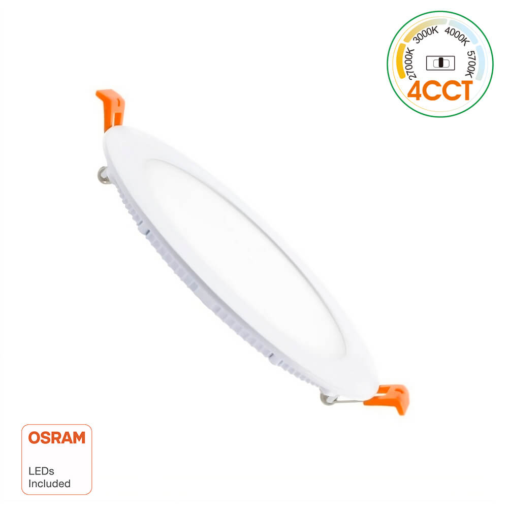Circular Slim LED Panel 10W 4CCT Select | OSRAM CHIP DURIS E 2835 - Cutout 105mm