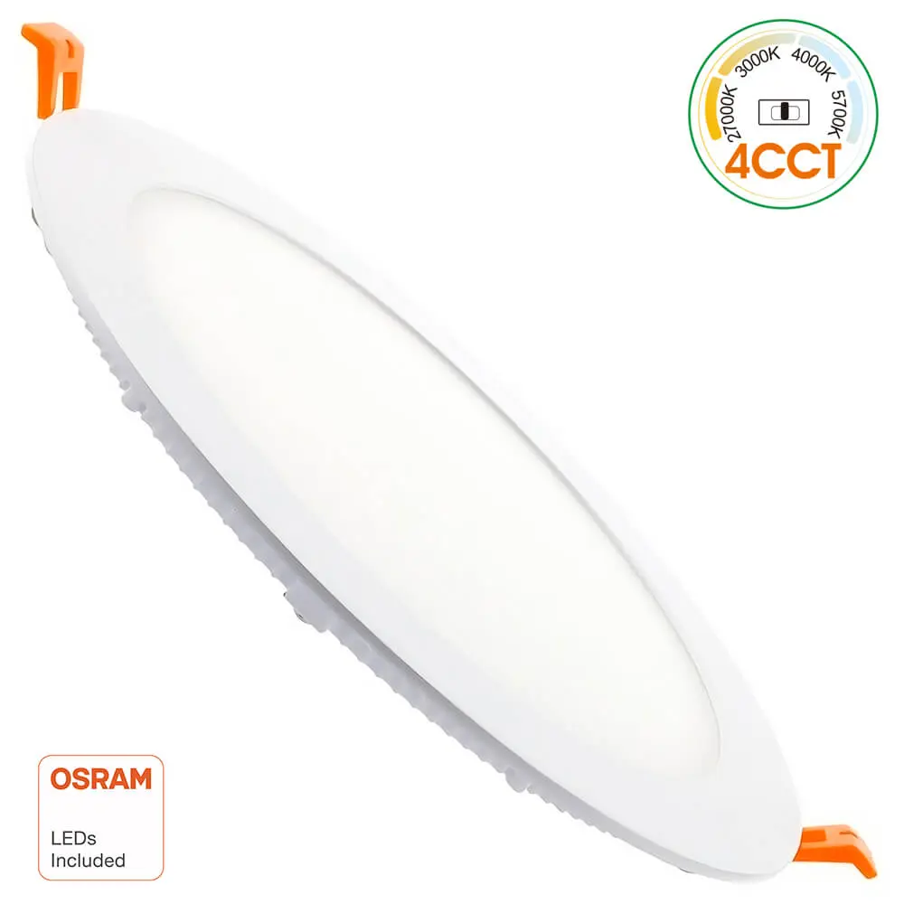 Circular Slim LED Panel 26W 4CCT Select | OSRAM CHIP DURIS E 2835 - Cutout 220mm