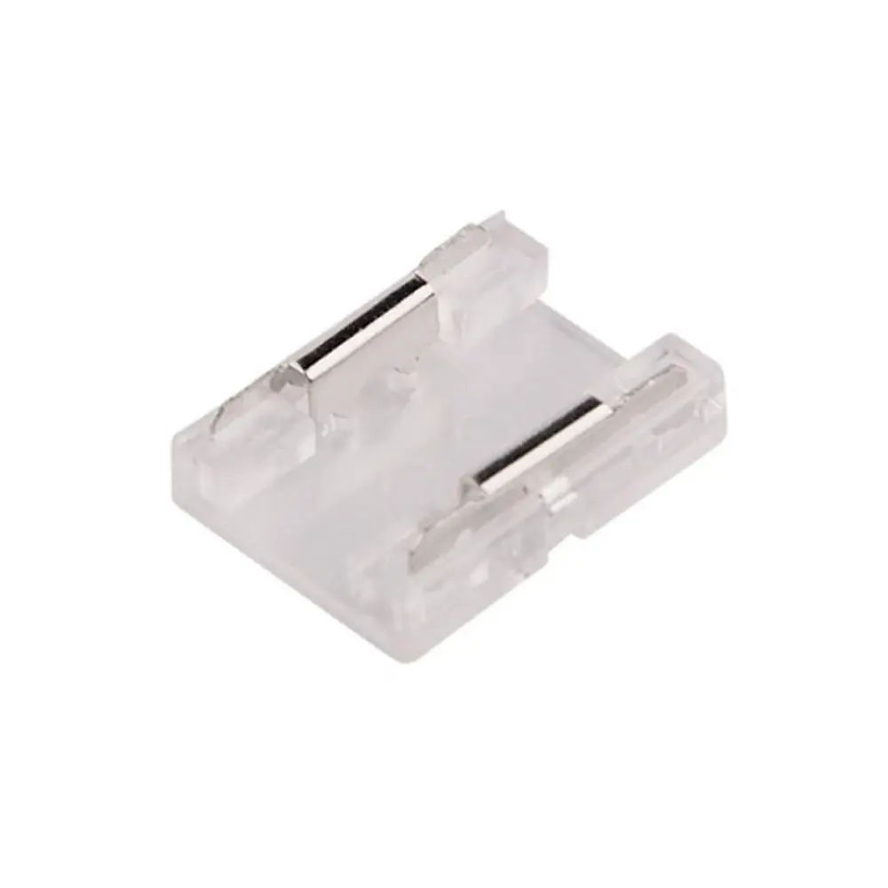 Pack 10 Conector Transparente para unión tiras LED COB + SMD - 8mm - 10mm - IP20