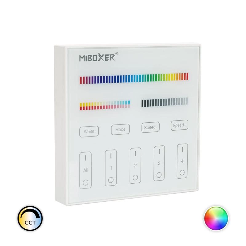 RF Wall Touch Control Panel - LED RGB + CCT - 4 Zones