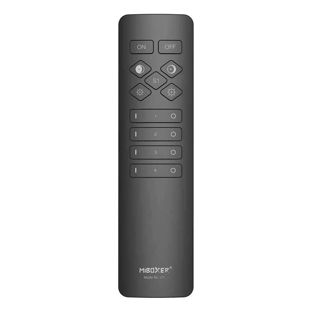 Black Remote Control - CCT Light Remote - 4 Zones