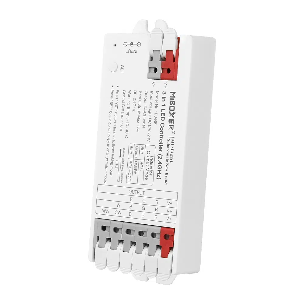 LED Controller 3-in-1 RGB + RGBW + RGBCCT - RF 2.4 GHz - 12-24V