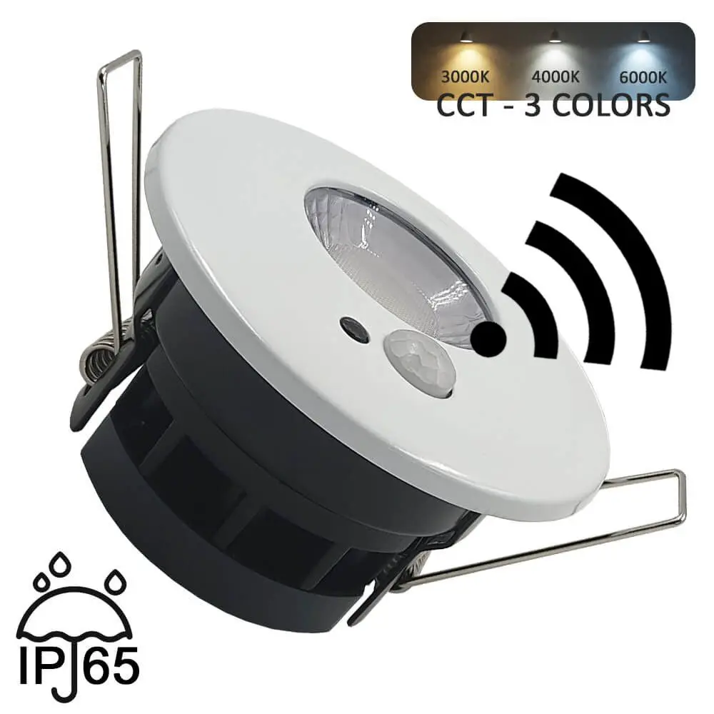 LED Downlight 7W - Circular - IP65 - CCT - PIR Motion Sensor - Standard BS476-21
