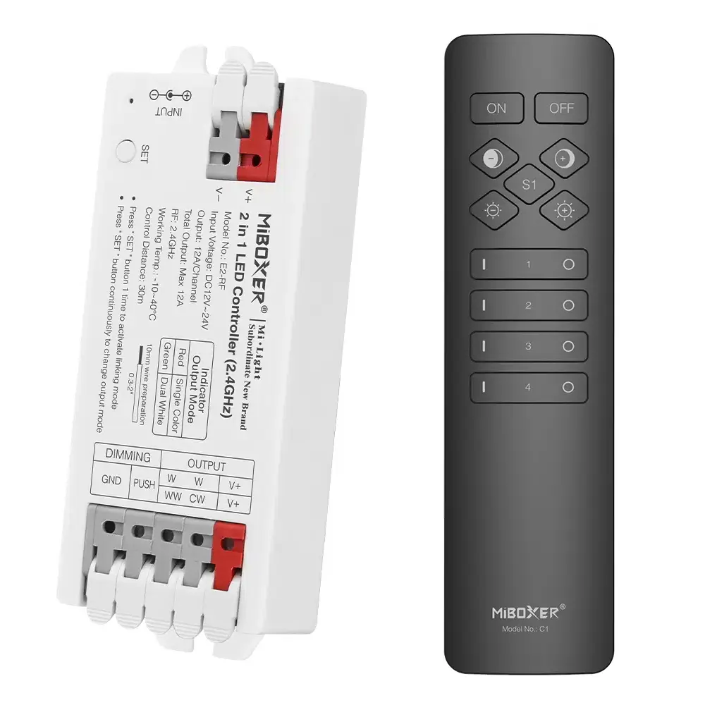 Pack Controladora LED CCT 12-24V + Control remoto C1 - 2,4GHz