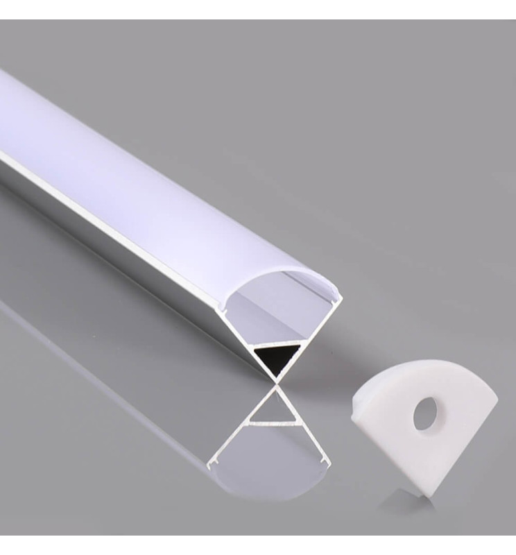 PACK - Aluminum Profile 2 meters 90º Angular - L - for LED Strips