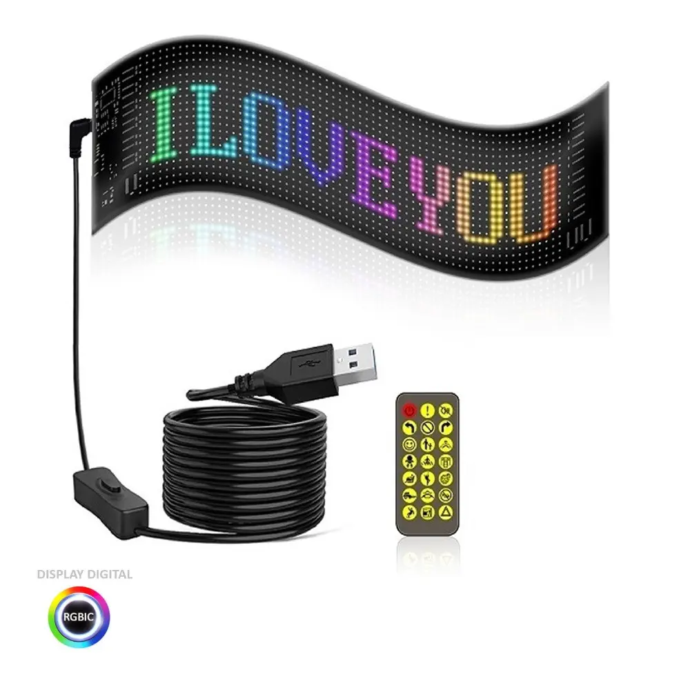Digital RGB-skjerm MAGIC FLEX - Fjernkontroll + App - 1280 Piksler - IP65 - 5V