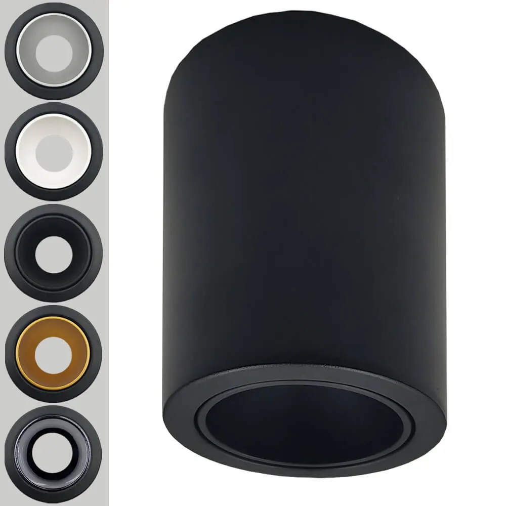Tilting Ceiling Light - Oculus Series - GU10-MR16 - Black Exterior