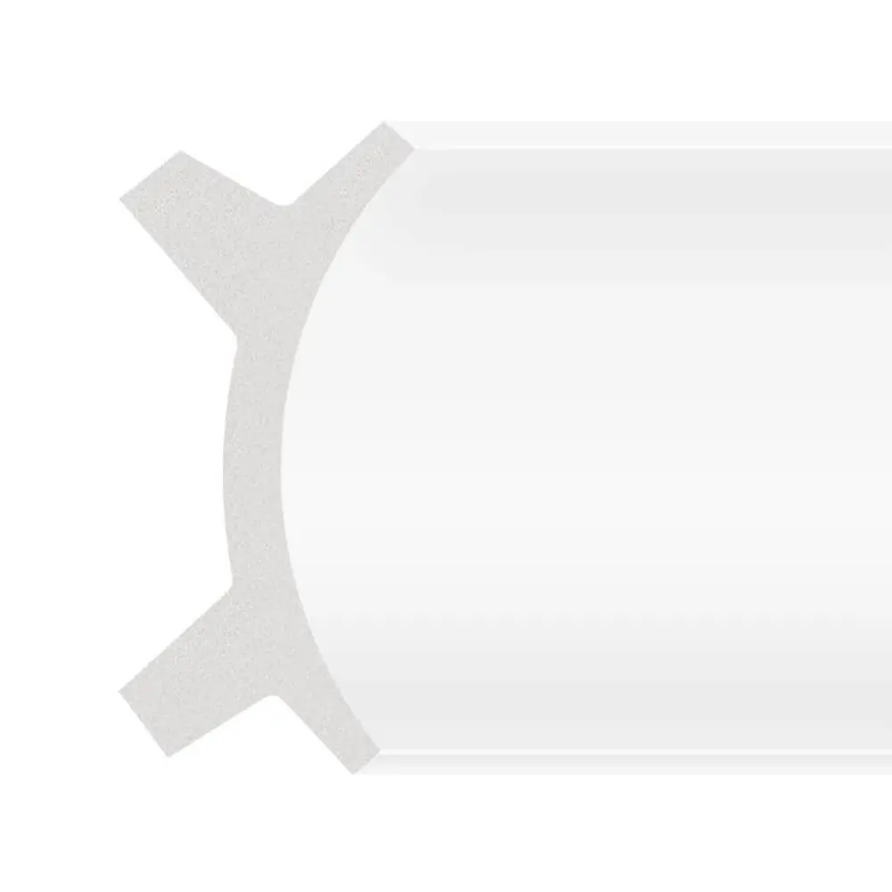 Moldura de Poliestireno - Curve doble luz - para tira LED - 2 Metros