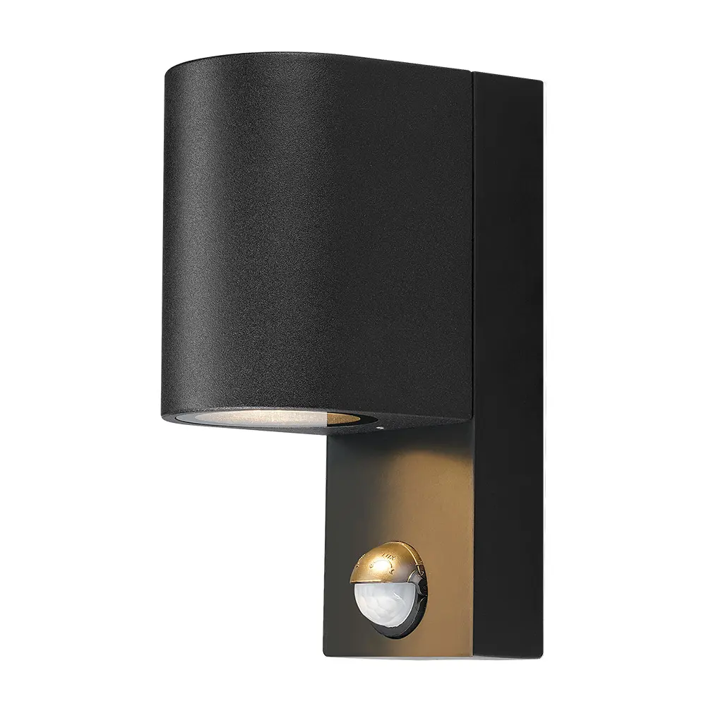 Indoor and Outdoor LED Wall Light - IP65 - GU10 - With PIR Motion Sensor