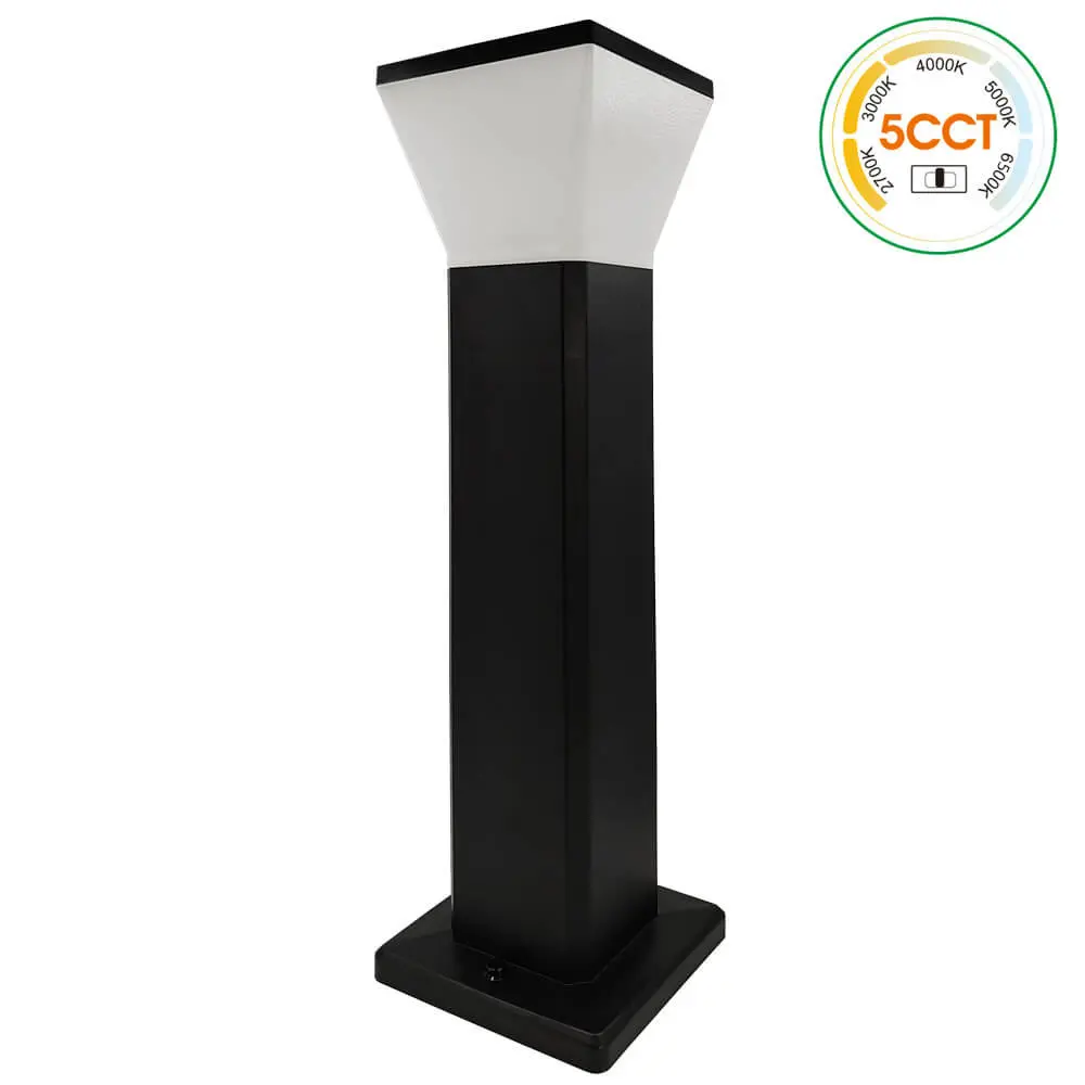 Square LED Bollard 9W - GARDEN - 5CCT - Outdoor 56.5cm