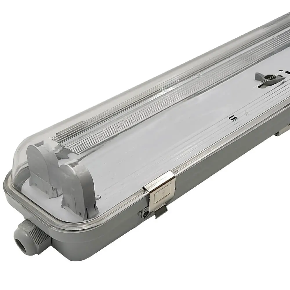 Plafoniera Stagna per due tubi LED - 120 cm