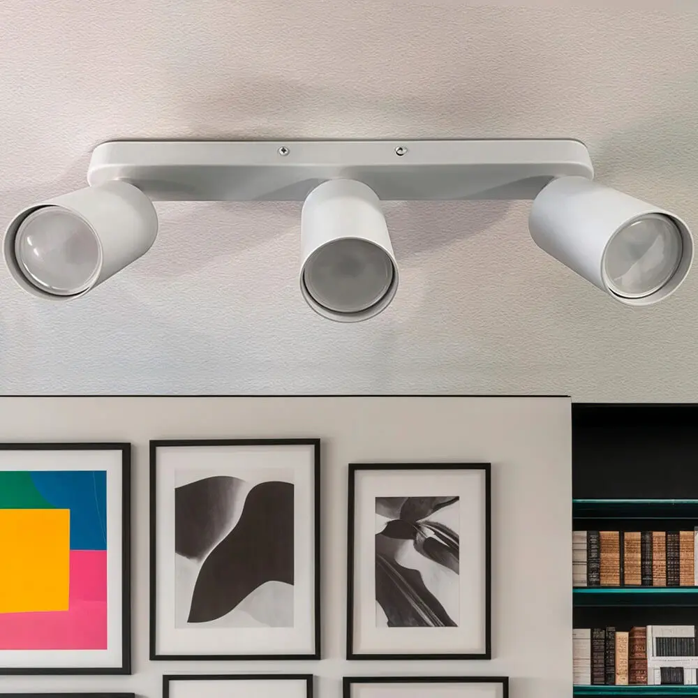 Adjustable Ceiling Light - AMSTERDAM WHITE - Aluminum - for 3 GU10 Lamps