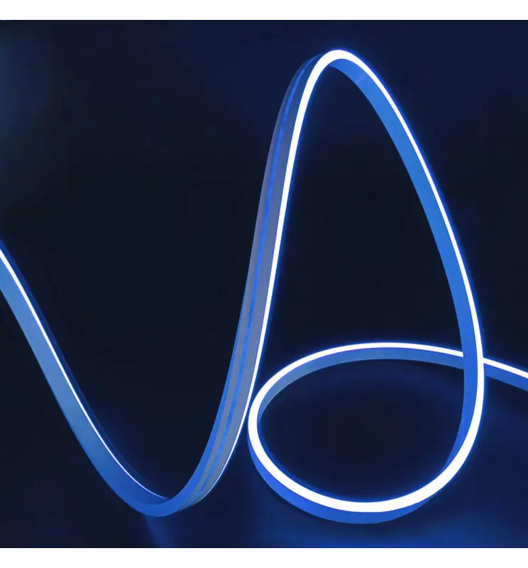 Flexible LED Neon 24V 13W/m - 50M Roll - Special for Signs - 6x12mm - Cut every 1cm - Blue