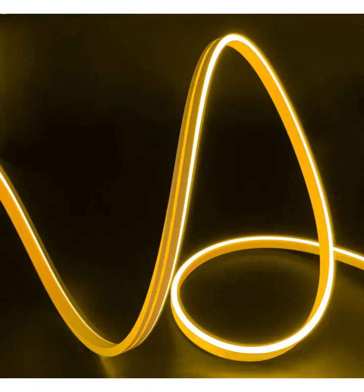Flexible LED Neon 24V 13W/m - 50M Roll - Special for Signs - 6x12mm - Cut every 1cm - Yellow