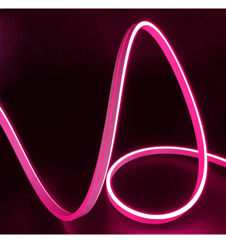 Flexible LED Neon 24V 13W/m - 50M Roll - Special for Signs - 6x12mm - Cut every 1cm - Pink