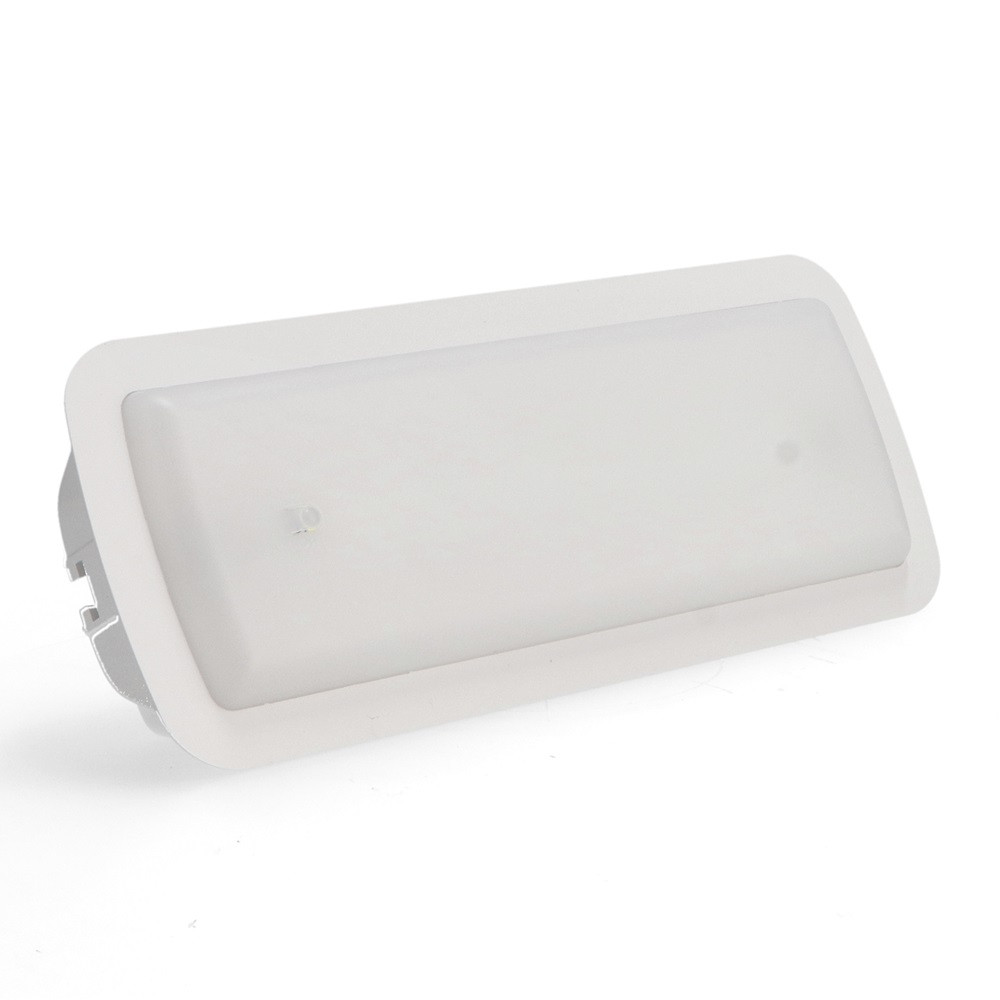 LED Emergency Light 400Lm + Ceiling Kit - Auto Test + Permanent Light Option - IP20 - 6500K