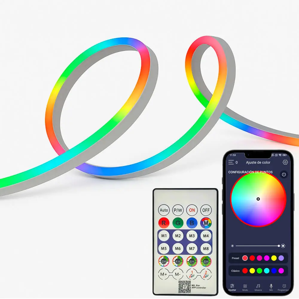 LED Neon Flex - RGB MAGIC SMART - Pack 5M IP67 - Remote Control + APP