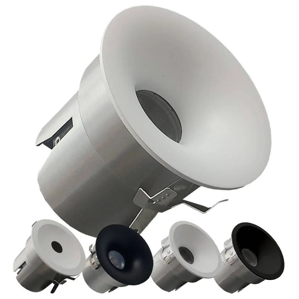Recessed LED Downlight 6W - 9W - 12W - OMNIA - Bridgelux Chip - UGR11 - 3CCT - CRI +92 - Interchangeable Front