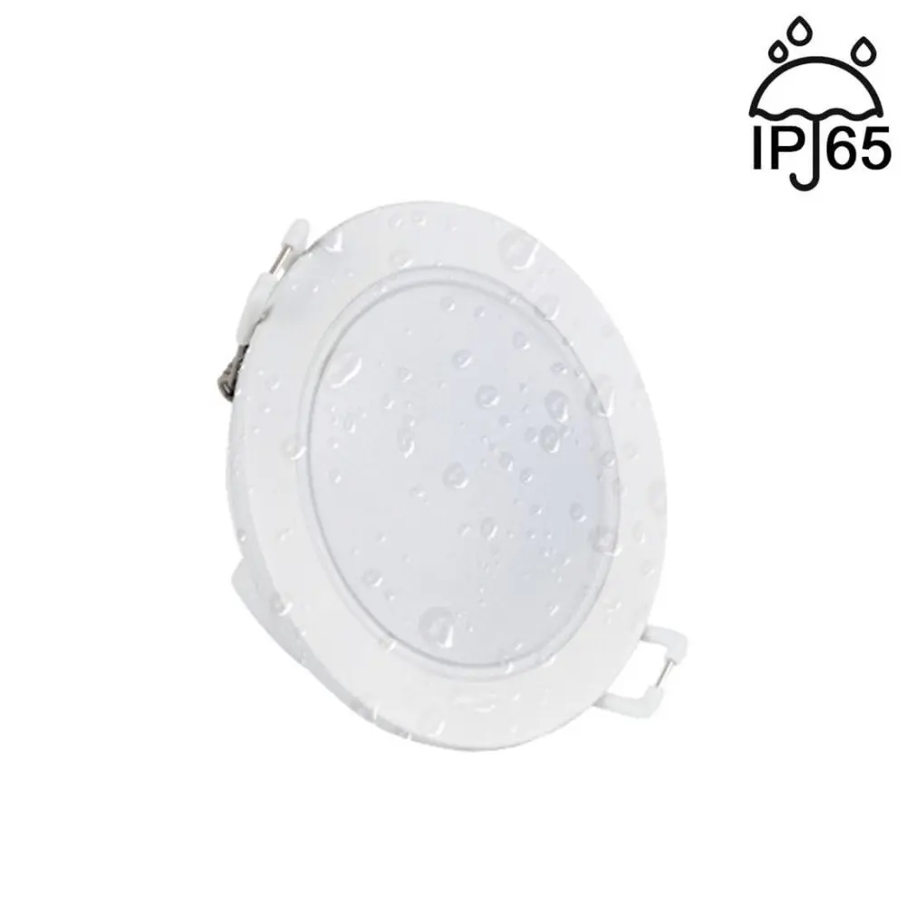 Recessed LED Downlight 5W IP65 - White - TRIAC Dimmable - Cutout Ø68mm