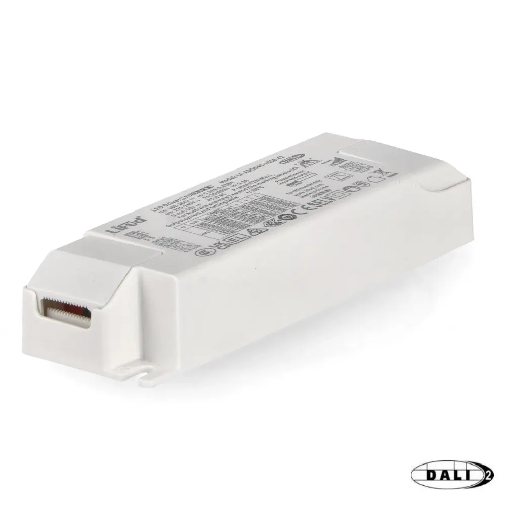 Driver Lifud - Dimable DALI/PUSH - Para luminarias LED de hasta 40W - No Flick - Salida 9-42V DC 700-1050mA