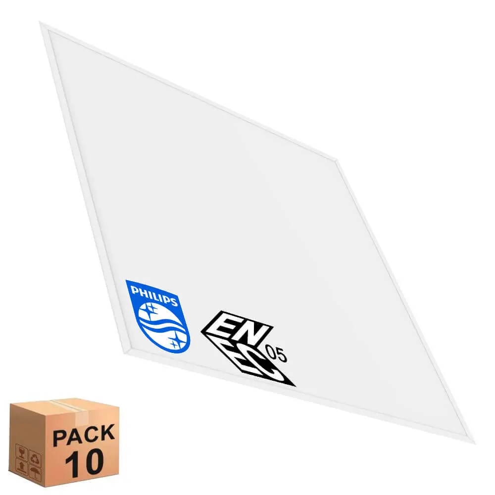 PACK 10 Panel LED 60x60 4000Lm | NEW SLIM FRAME |  Philips Driver 40W | 5 Años de Garantía
