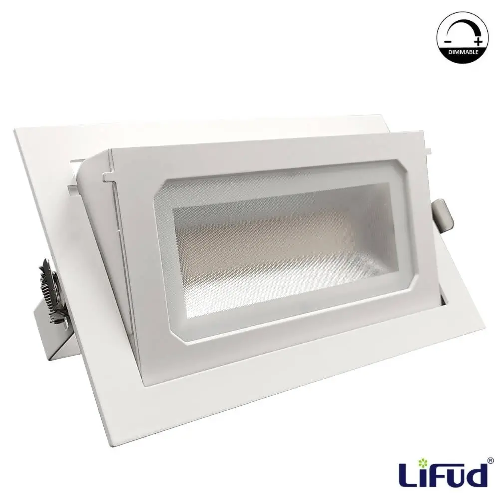 40W Rektangulær Justerbar LED-spot | Dæmpbar Lifud-driver | OSRAM CHIP 140Lm/W | 120° Uden Flimmer
