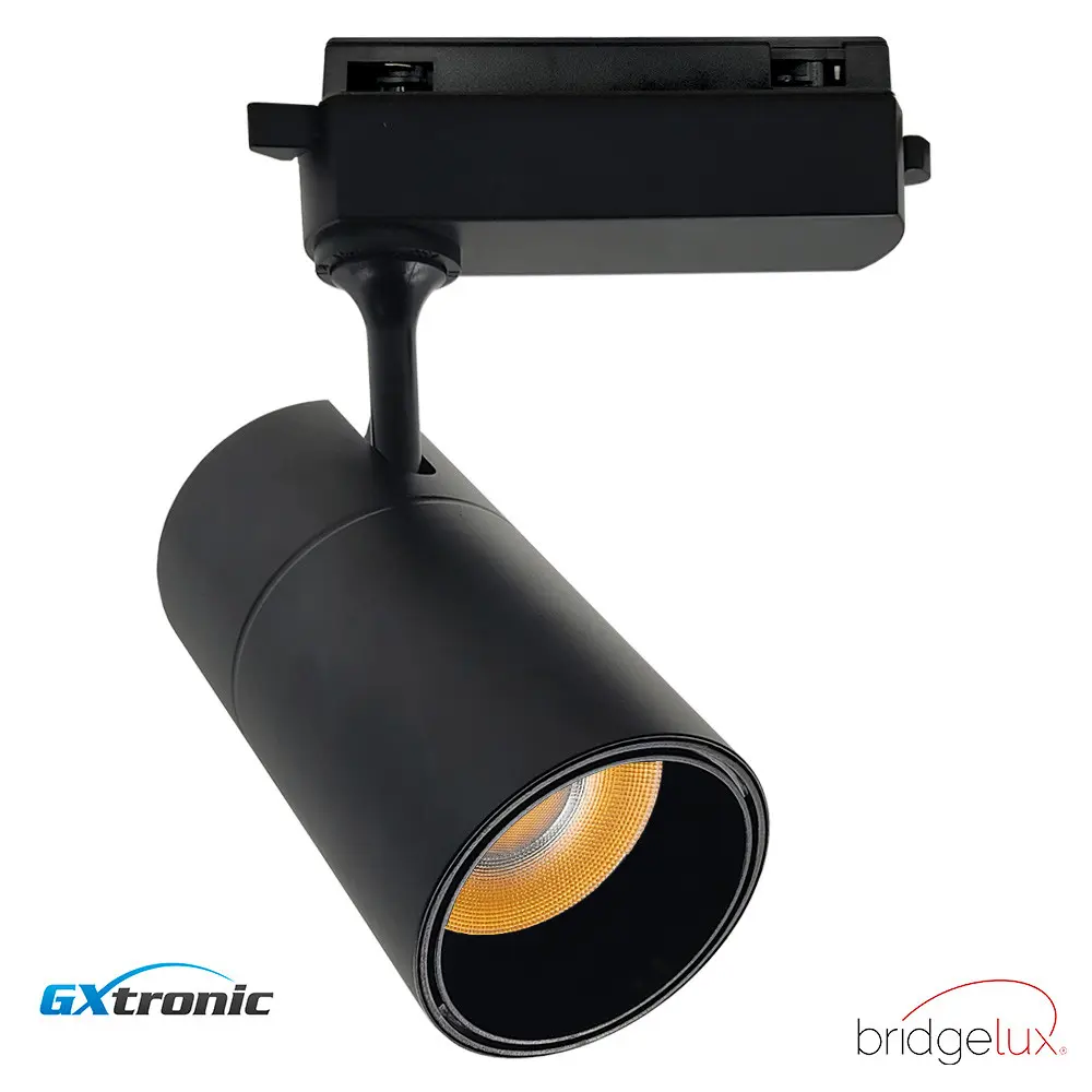 LED Track Spotlight 30W PARIS Black Single-Phase Track | Bridgelux Chip | UGR11 | 24º