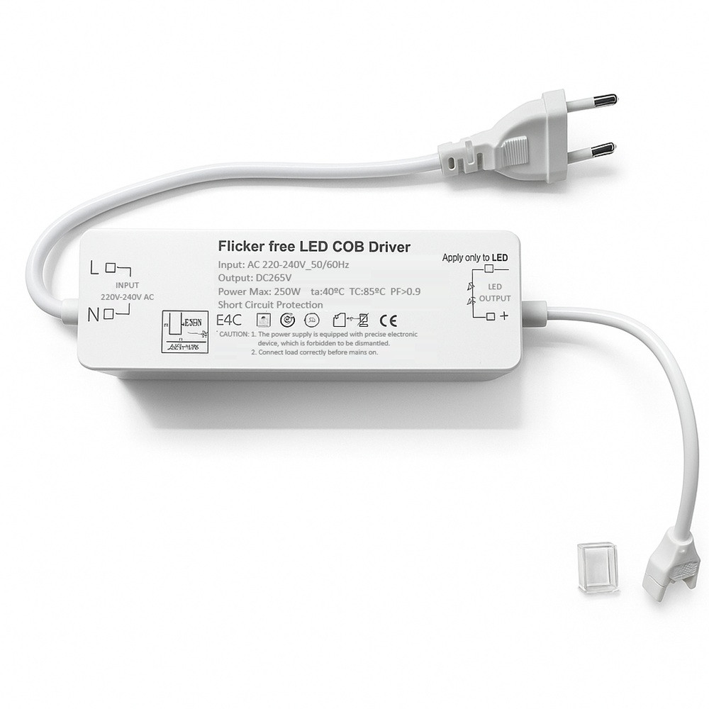 Flicker Free Driver for 220V Self-Rectifying LED Strip COB IP65 | 10mm | 250W MAX.