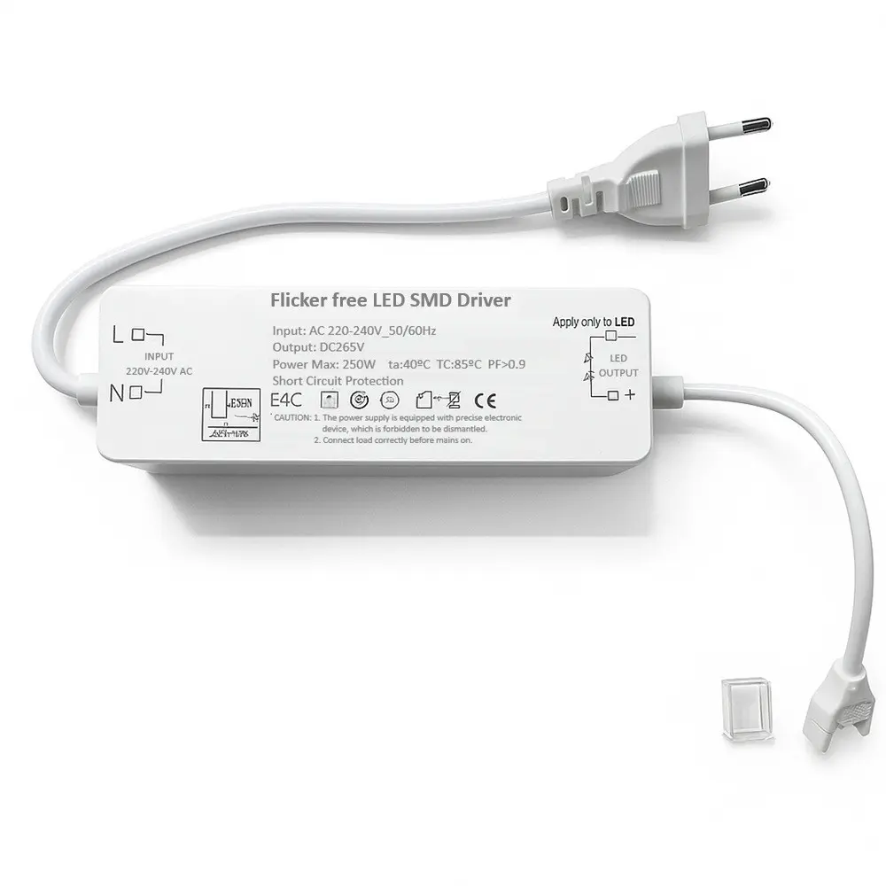 Flicker Free Driver for 220V Self-Rectifying LED Strip SMD IP65 | 10mm | 250W MAX.