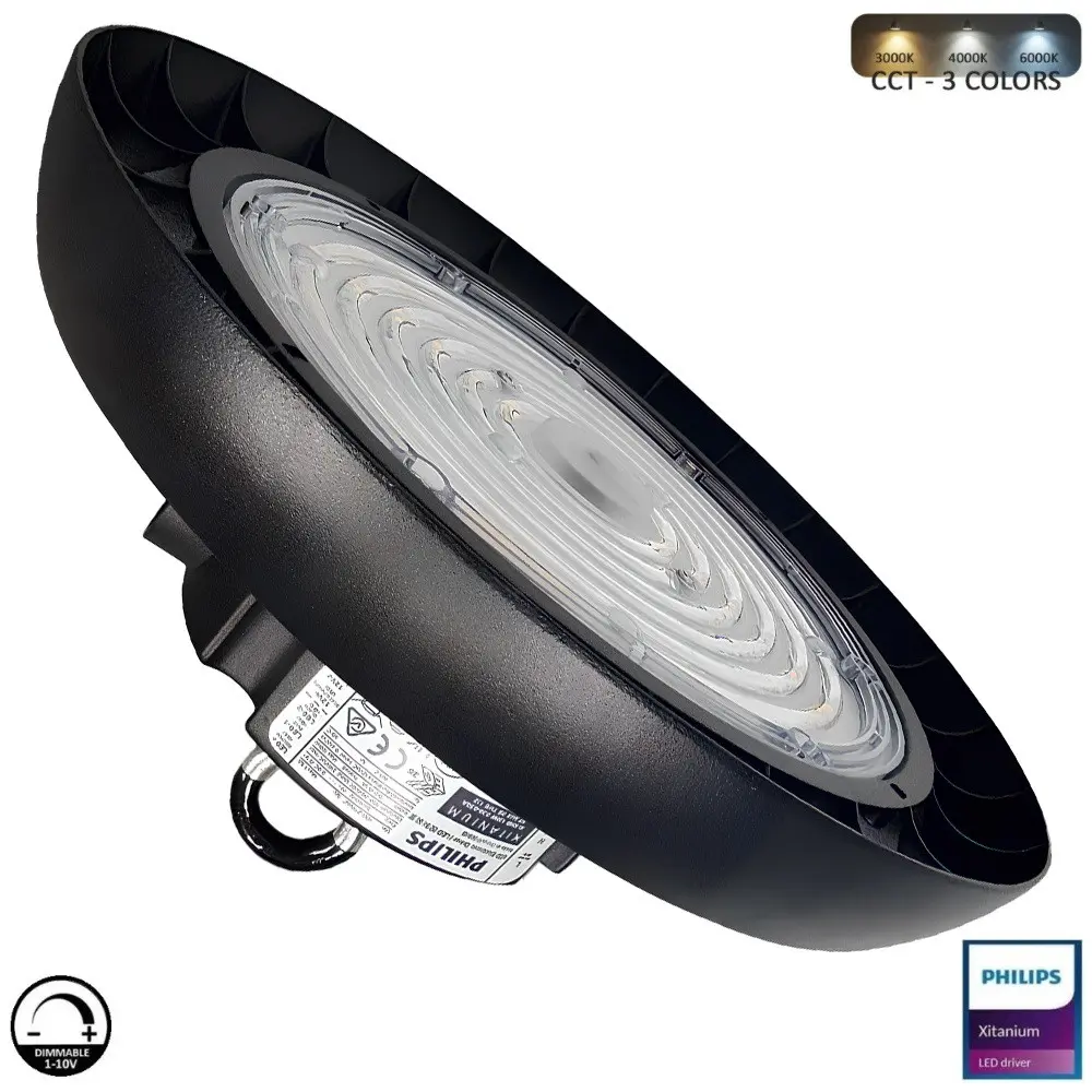 Industrial LED High Bay 200W-160W-120W | UFO GERMANY | 3CCT | Philips Xitanium Driver | Dimmable 1-10V