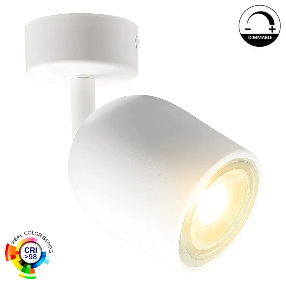 Aplique LED 8W Orientable | LEIDEN BLANCO | Regulable TRIAC | 24º | CRI+98
