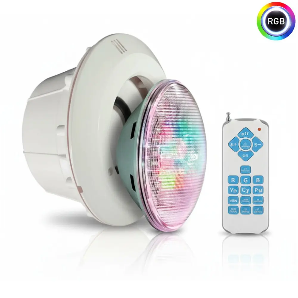Pack LED RGB Lamp 45W G53 DC12V + Recessed Housing for Pools | PAR56 | IP68