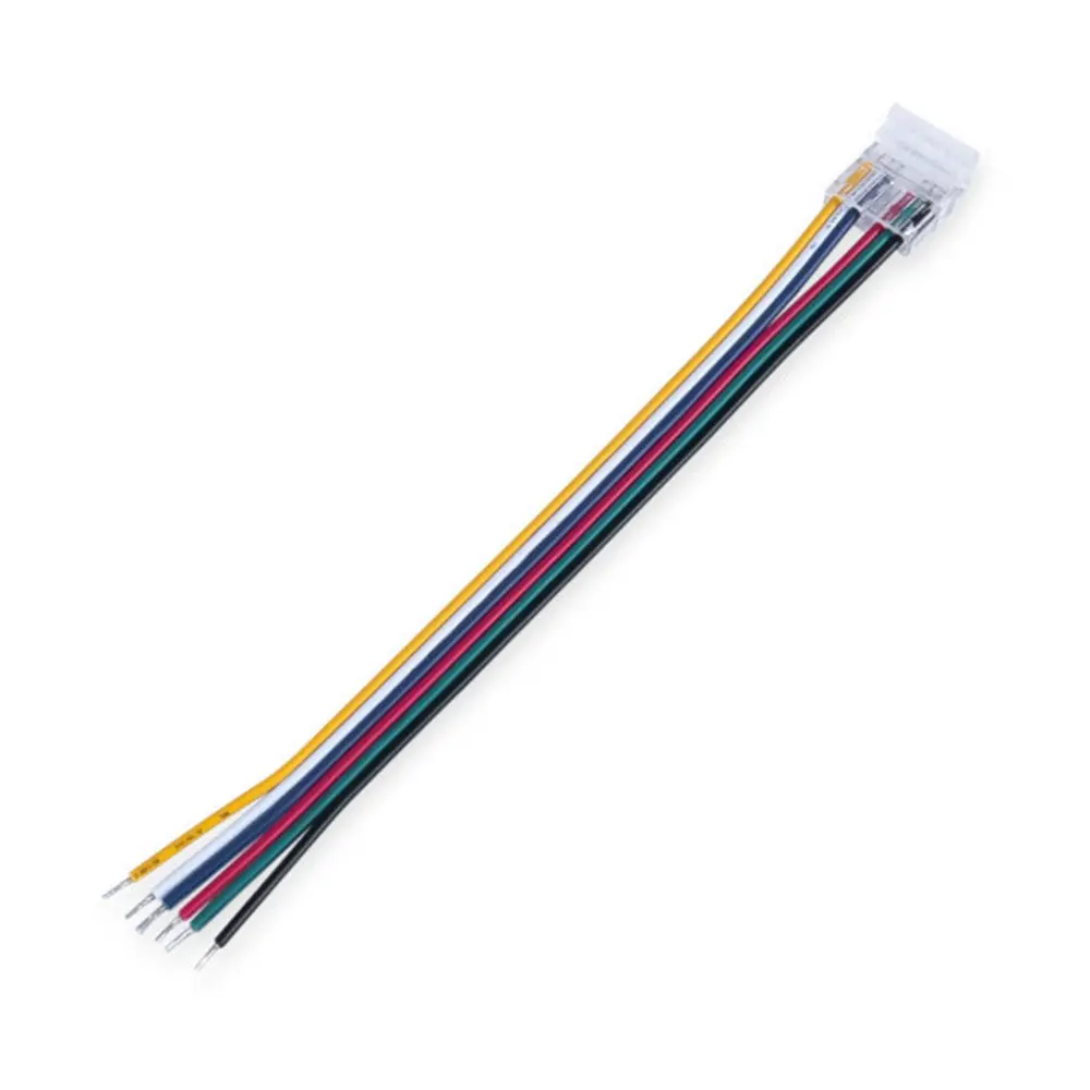 Hippo Connector with Cable for LED Strips 24V RGB+CCT SMD | IP20 | 6 Pins | 10mm