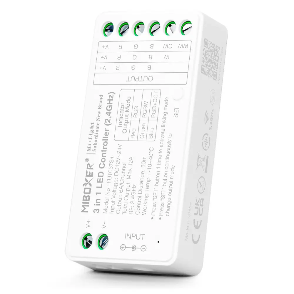 LED Controller 3-in-1 | RGB + RGBW + RGBCCT | RF 2.4 GHz | 12-24V