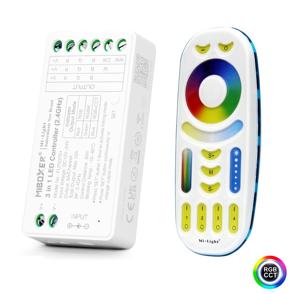 Pack LED Controller RGB+CCT 12-24V + Remote Control | 2.4GHz