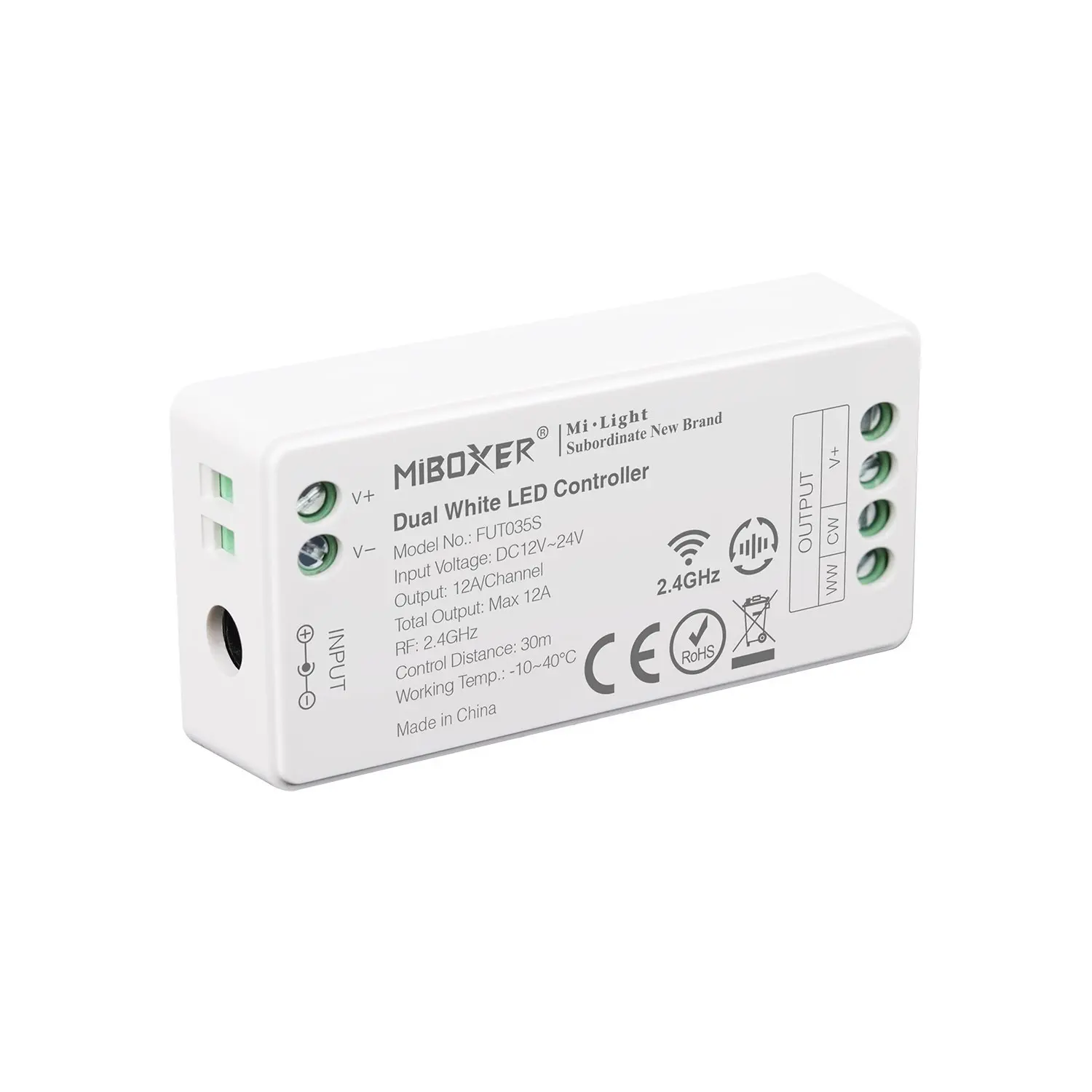 LED Controller 2-in-1 | Single Color + CCT | RF 2.4GHz | 12-24V