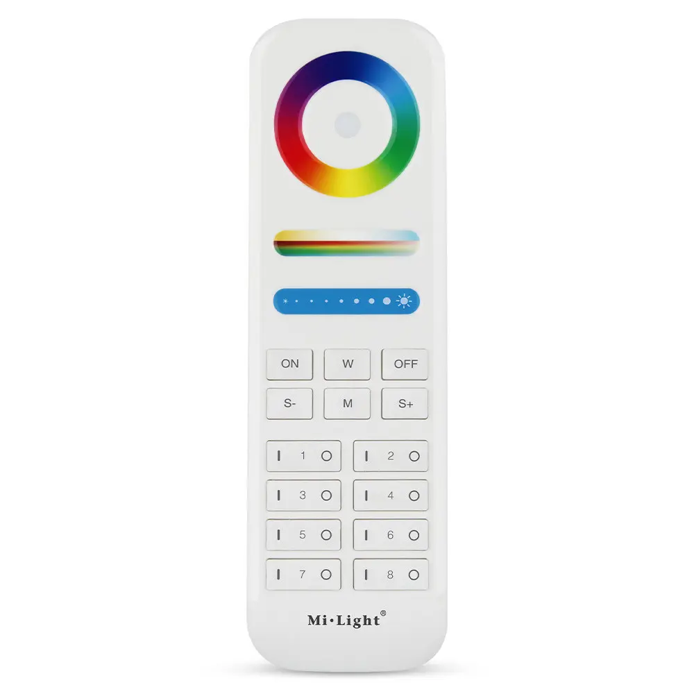 RF Remote Control for LED Strips RGB + RGBW + RGBCCT | 8 zones | 2.4GHz