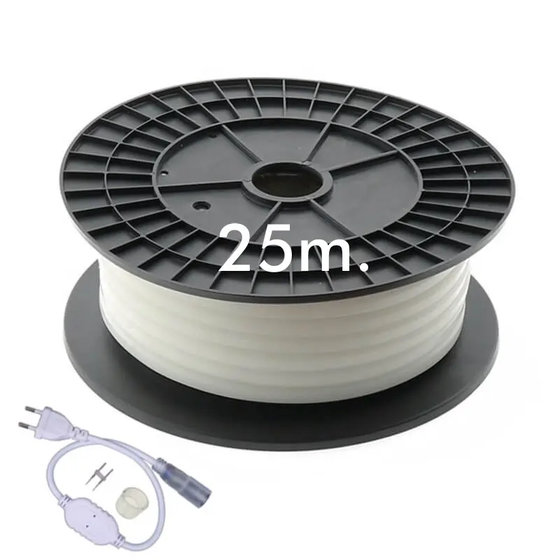 Neón LED CIRCULAR Flexible 220V Bobina 25m 16mm - 7W/m