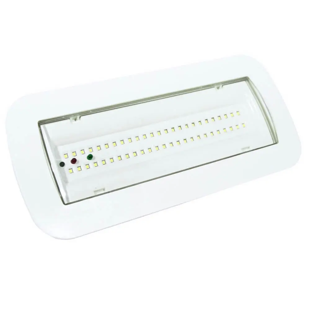Luz de Emergencia LED 4W IP65 con Kit de Techo Auto Test y Luz Permanente