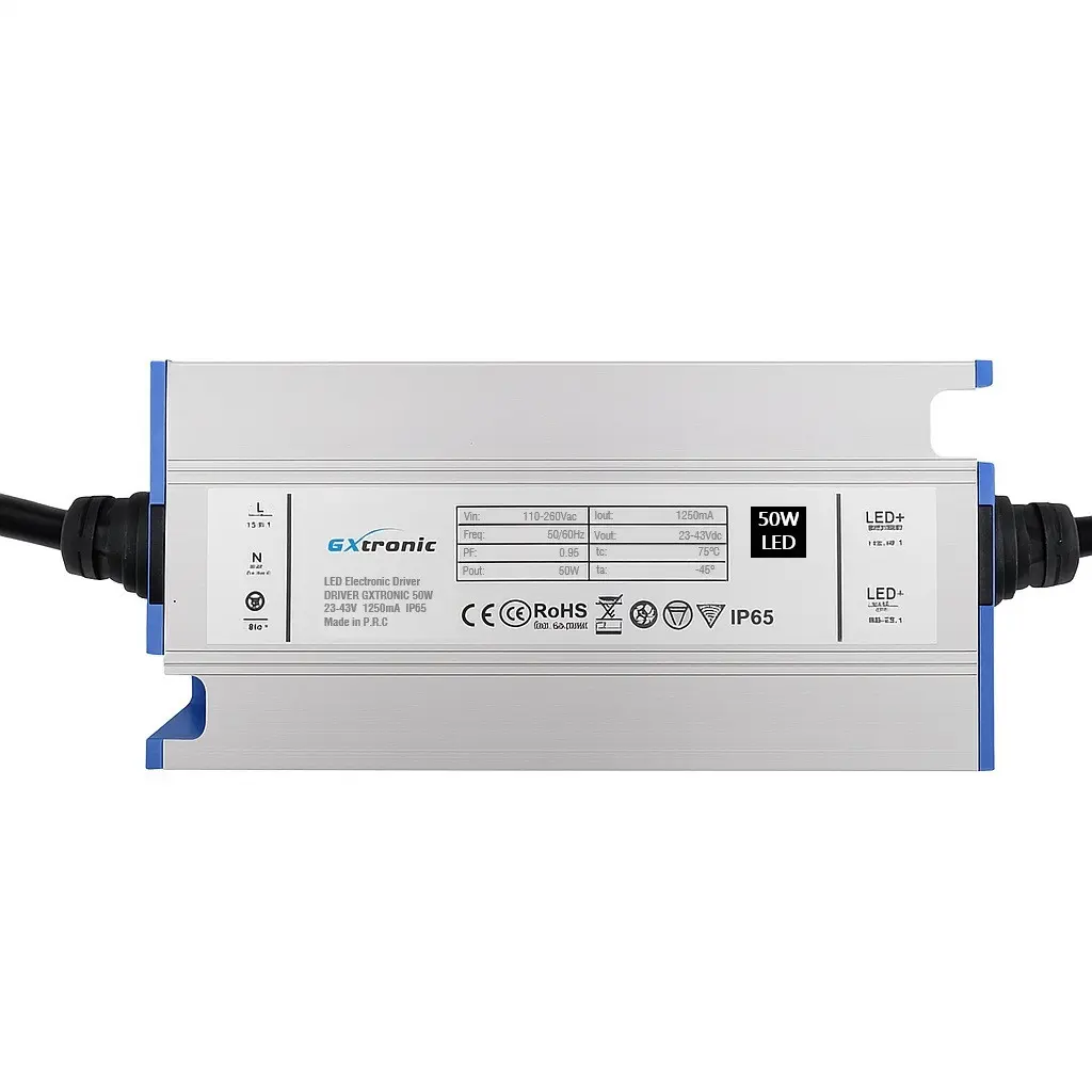 Driver GXTronic para luminarias LED MAGNUM PRO de 50W 1300mA  - IP65