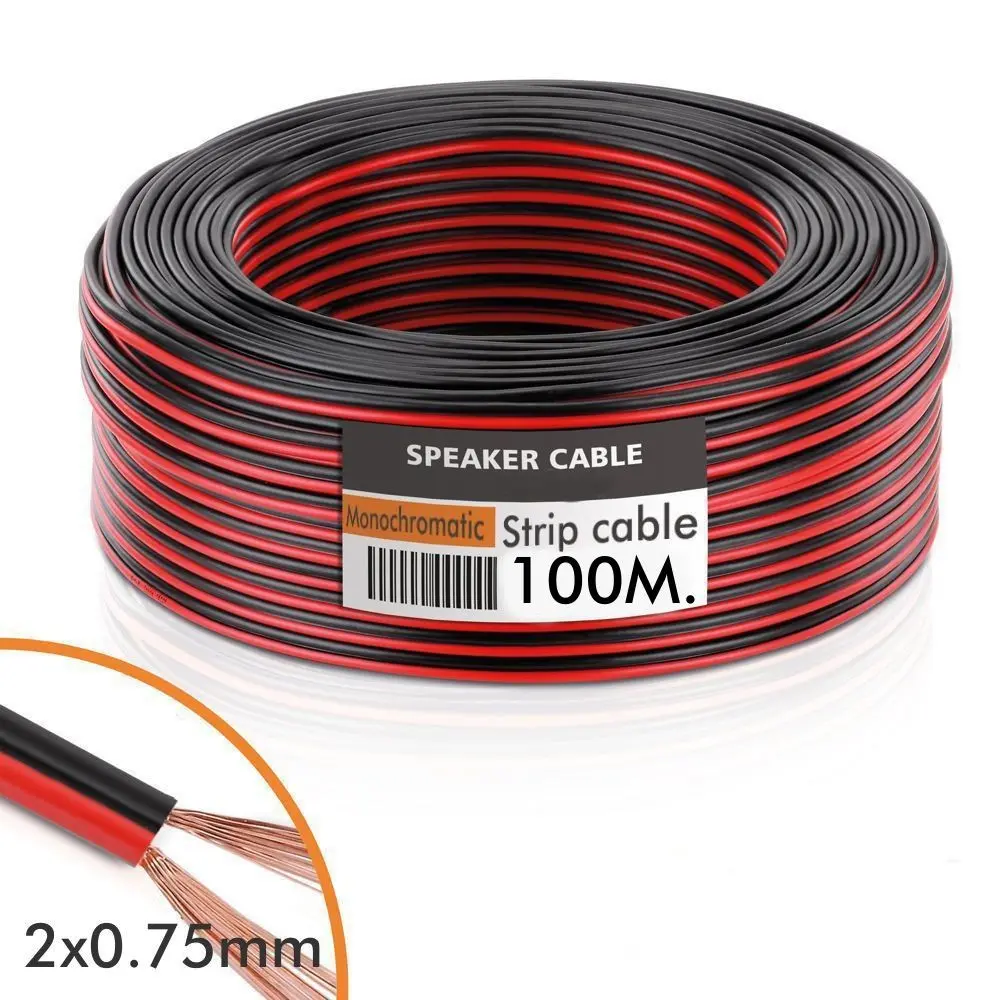 Cable Tira LED (Audio) 2x0.75mm 100 Metros
