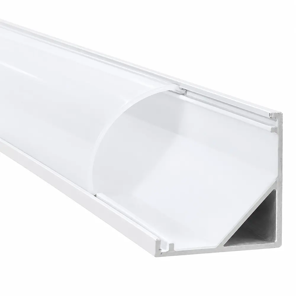 Profilo Alluminio Bianco 2 metri angolare 90° | per Strisce LED | 16mm x 16mm