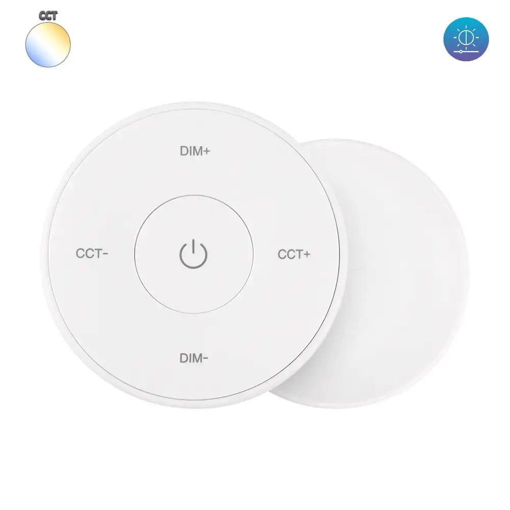 Mini RF Remote Control White | Dimmer + CCT + Single Color | Touch