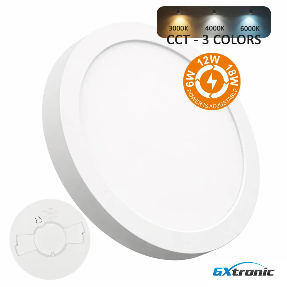 LED Ceiling Light + Circular Downlight 6W-12W-18W | NEW MOSS SLIM | 3CCT | IP44