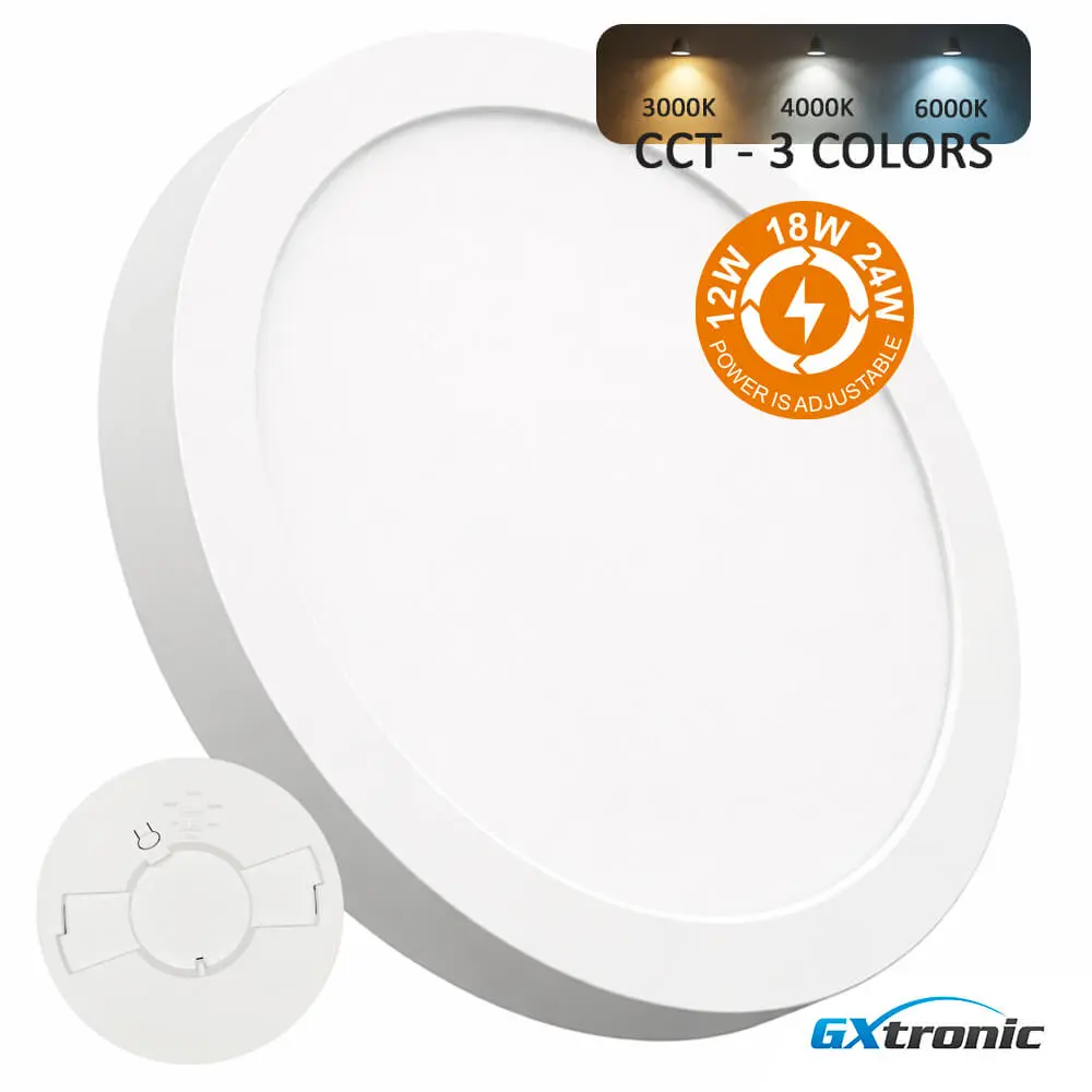 LED Ceiling Light + Circular Downlight 12W-18W-24W | NEW MOSS SLIM | 3CCT | IP44