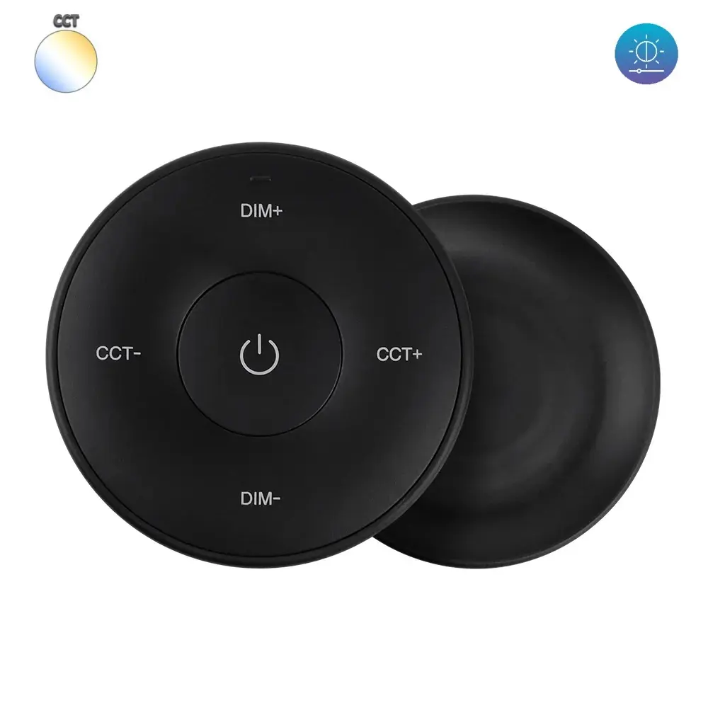 Mini RF Remote Control Black | Dimmer + CCT + Single Color | Touch