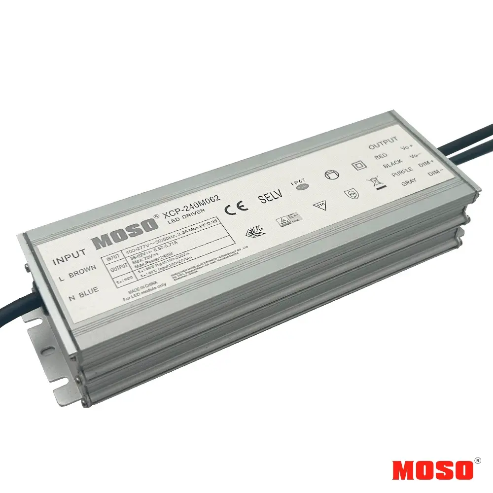 LED-Treiber MOSO XCP 240W IP67 | Programmierbar und dimmbar 1-10V | 5 Jahre Garantie