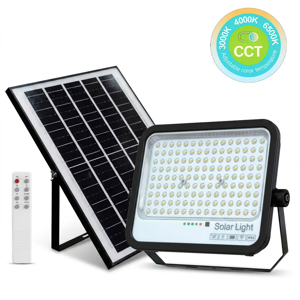 Solar LED Floodlight 200W 2700Lm EcoLux - 3CCT | Remote Control | IP65