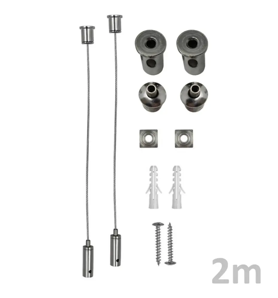 Kit Colgante Universal Cable Acero de 2m | 2 unidades